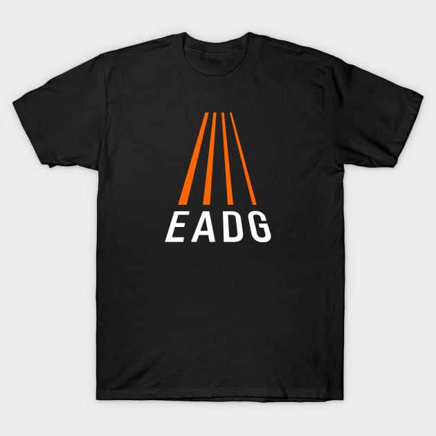 Bass Player Gift - EADG 4 String Bass Guitar Perspective T-Shirt by Elsie Bee Designs